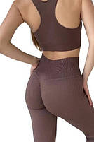 Лосини в рубчик пуш-ап Giulia Leggings Rib чорного кольору S/M L/XL, фото 8