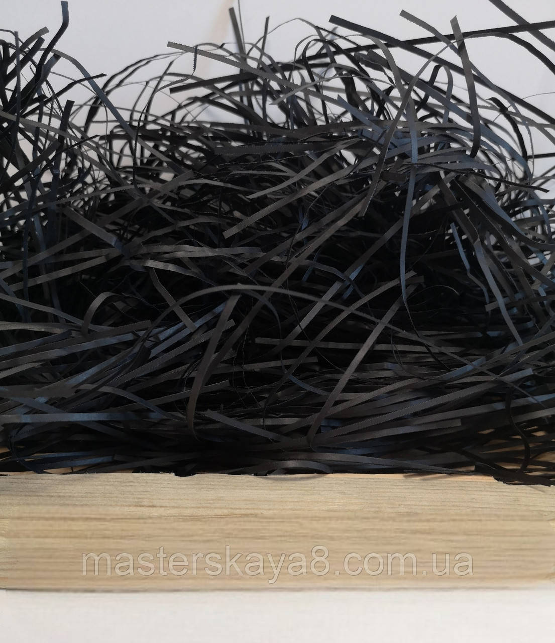 ОПТ 500 грамів Паперовий наповнювач для коробок 2 мм Чорний