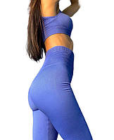 Лосини в рубчик пуш-ап Giulia Leggings Rib чорного кольору S/M L/XL, фото 10