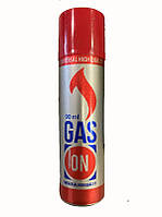 Балон із газом для заправки запальничок "GAS ON" газ для запальничок 90 
мл "метал"