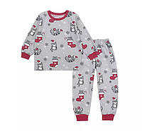 Піжама для хлопчика з начосом Сірий 98