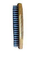 Щітка для взуття дерев'яна ручка (170 мм), чорний ворс з білою окантовкою 
(19 мм) W-8
