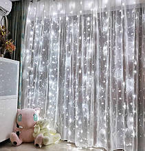 Гірлянда світлодіодна 420 (LED) штора холодний відтінок білий 3m*2.8 m 
Curtain lamp
