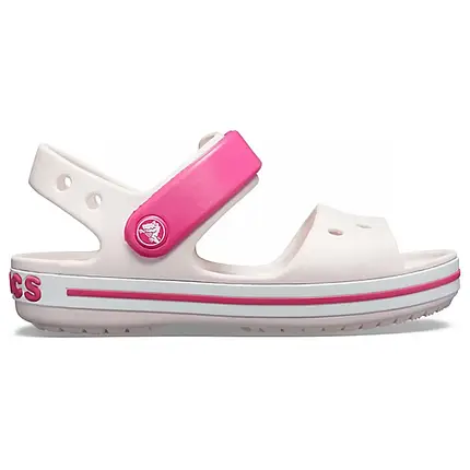Crocs Kids’ Crocband Sandal Barely Pink — Дитячі Крокси Крокбенд Сандалі, Ніжно-рожеві, фото 1