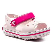 Crocs Kids’ Crocband Sandal Barely Pink — Дитячі Крокси Крокбенд Сандалі, Ніжно-рожеві, фото 3