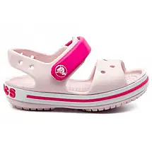 Crocs Kids’ Crocband Sandal Barely Pink — Дитячі Крокси Крокбенд Сандалі, Ніжно-рожеві, фото 5