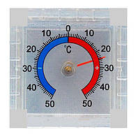 Термометр віконний вуличний на липучці (квадрат від -50 до +50)
