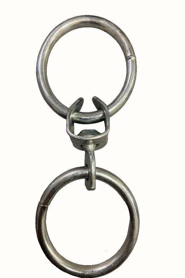 Вертлюг, коловорот кольцевой для привязи животных малый (кольцо 28 мм), фото 1