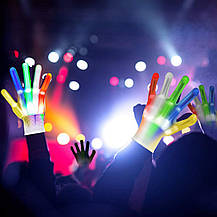 Світлодіодні рукавички VICSPORT, рукавички зі спалахом, 5 кольорів, 6 режимів освітлення, фото 2