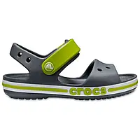 Crocs Kids’ Bayaband Sandal Charcoal Детские Сандалии Крокс Баябенд Кидс Черно-горчичные 33