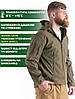 Тактична куртка Eagle Soft Shell JA-01 з флісом Green Olive L, фото 4