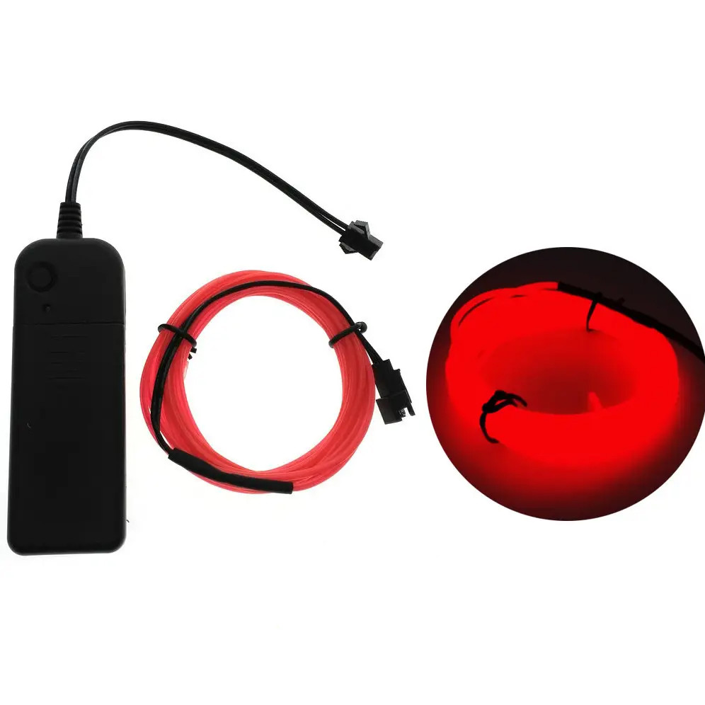 Світлодіодна стрічка RESTEQ червона, дріт 5м LED неонове світло з контролером