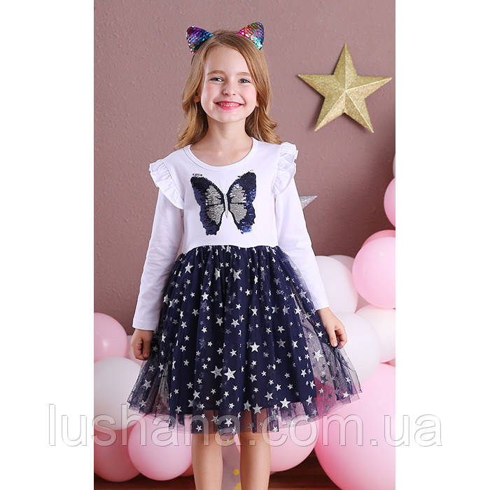 Дитяча нарядна сукня з паєтками Vikita для дівчинки р.98 - 2-3 роки, фото 1