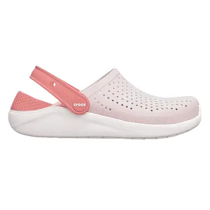 Crocs Kids’ LiteRide Clog Powder / White — Дитячі Сабо Крокс ЛайтРайд Пудрові / Білі — Оригінал, фото 1