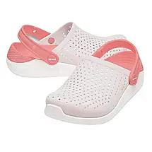 Crocs Kids’ LiteRide Clog Powder / White — Дитячі Сабо Крокс ЛайтРайд Пудрові / Білі — Оригінал, фото 6