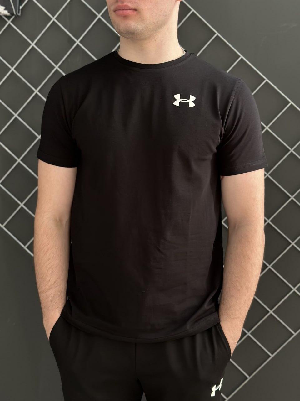 Купить Чёрная футболка under armour мужская весна лето осень Мужская ...