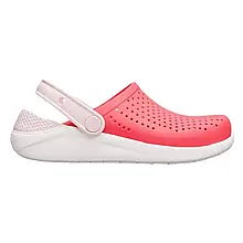 Crocs Kids’ LiteRide Clog Poppy / White — Дитячі Сабо Крокс ЛайтРайд Червоні / Білі — Оригінал