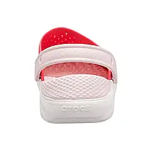 Crocs Kids’ LiteRide Clog Poppy / White — Дитячі Сабо Крокс ЛайтРайд Червоні / Білі — Оригінал, фото 4