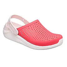Crocs Kids’ LiteRide Clog Poppy / White — Дитячі Сабо Крокс ЛайтРайд Червоні / Білі — Оригінал, фото 6