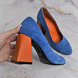 Замшеві туфлі на високих підборах. Натуральна шкіра, фото 8