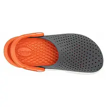 Crocs Kids’ LiteRide Clog Charcoal / White — Дитячі Сабо Крокс ЛайтРайд Антрацитово-Сірі / Білі — Оригінал, фото 3