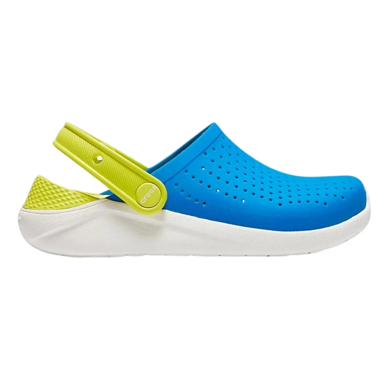 Crocs Kids’ LiteRide Clog Bright Cobalt / Citrus — Дитячі Сабо Крокс ЛайтРайд Яскравий Кобальт / Цитрус — Оригінал