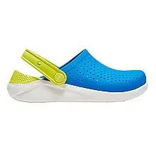 Crocs Kids’ LiteRide Clog Bright Cobalt / Citrus — Дитячі Сабо Крокс ЛайтРайд Яскравий Кобальт / Цитрус — Оригінал