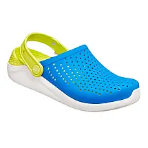 Crocs Kids’ LiteRide Clog Bright Cobalt / Citrus — Дитячі Сабо Крокс ЛайтРайд Яскравий Кобальт / Цитрус — Оригінал, фото 5