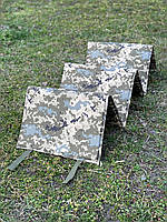 Каремат-коврик тактический раскладной пиксель ВСУ 6 секций военный армейский каремат для сидения поджопник cvb