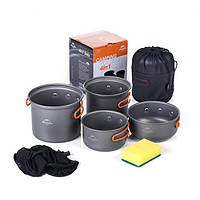 Набір посуду Naturehike 2-3 (2 каструлі+кришки) NH15T401-G Grey (NH)