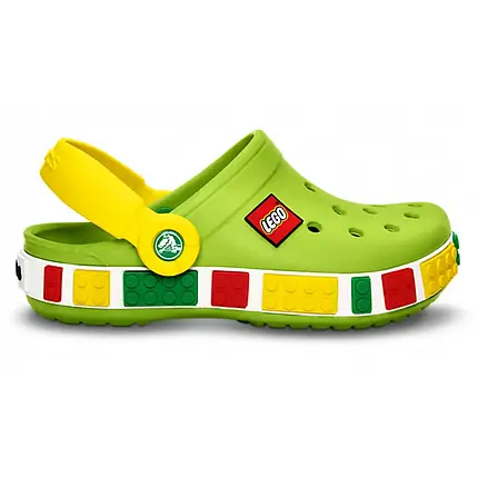 Crocs Kids' Crocband LEGO Green — Дитячі Сабо Крокс Крокбенд LEGO Зелені — Оригінал, фото 1