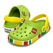 Crocs Kids' Crocband LEGO Green — Дитячі Сабо Крокс Крокбенд LEGO Зелені — Оригінал, фото 5