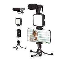 Комплект блогера Piko Vlogging Kit PVKLM02 селфи-лампа LED