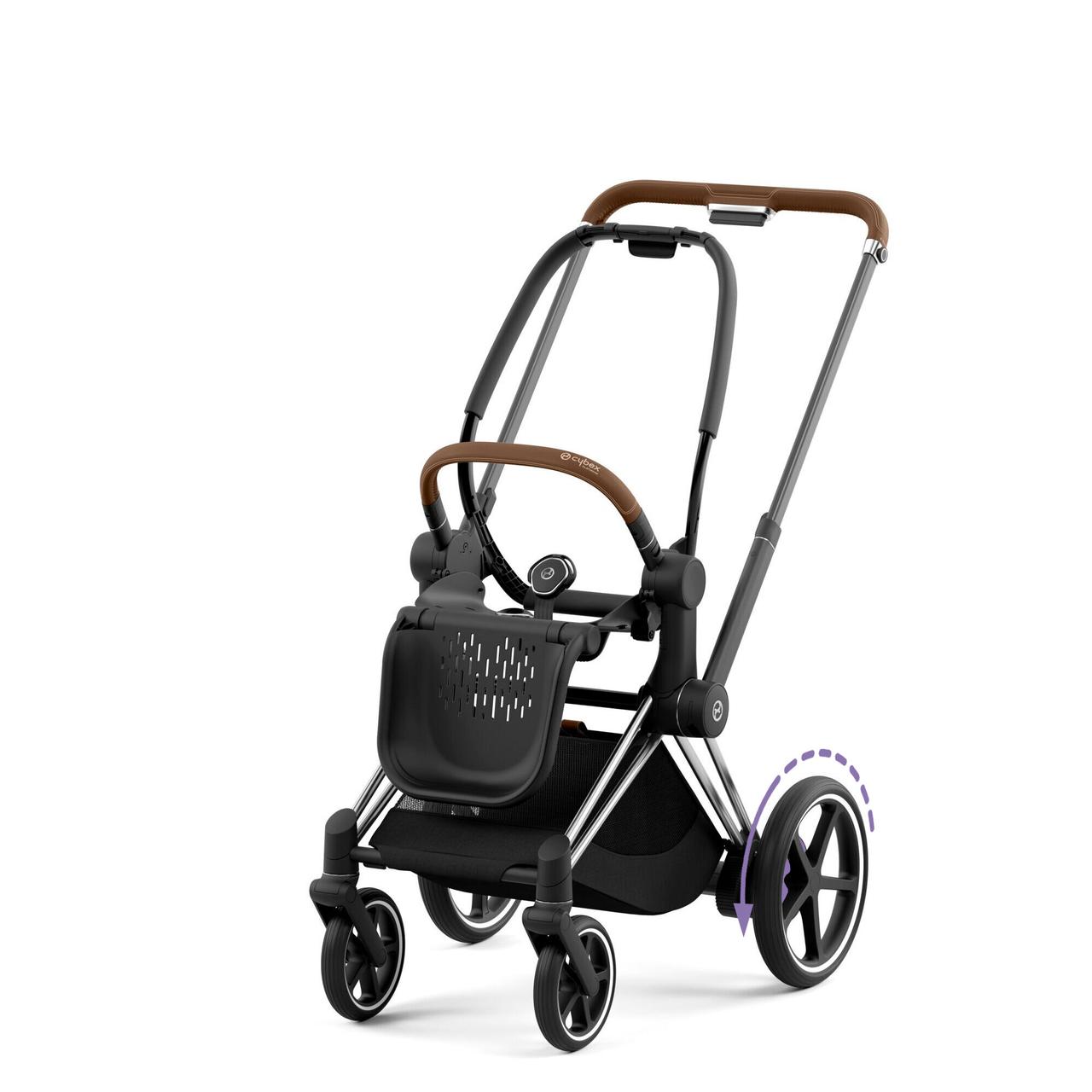 Шасі ePriam 4.0 & каркас Cybex RBA Chrome Brown