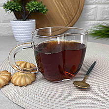 Велика чашка Серце 450мл із боросилікатного скла, фото 2