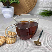 Велика чашка Серце 450мл із боросилікатного скла, фото 5