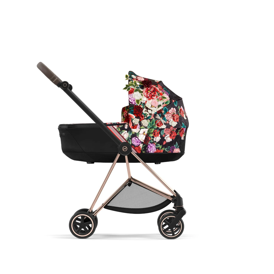 Коляска Cybex Mios 4.0 шасі Rosegold + люлька Spring Blossom Dark