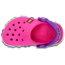 Crocs Kids' Crocband LEGO Fuchsia — Дитячі Сабо Крокс Крокбенд LEGO Фуксія — Оригінал, фото 4