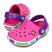 Crocs Kids' Crocband LEGO Fuchsia — Дитячі Сабо Крокс Крокбенд LEGO Фуксія — Оригінал, фото 5