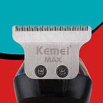 Машинка для стриження волосся Kemei KM-MAX5090 з насадками леза неіржавка сталь, фото 2