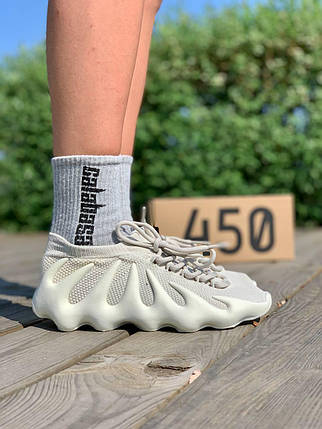 Жіночі Кросівки Adidas Yeezy Boost 450 Cloud White Gray / Адідас Ізі Буст 450 Клауд Сірі з Білим, фото 1