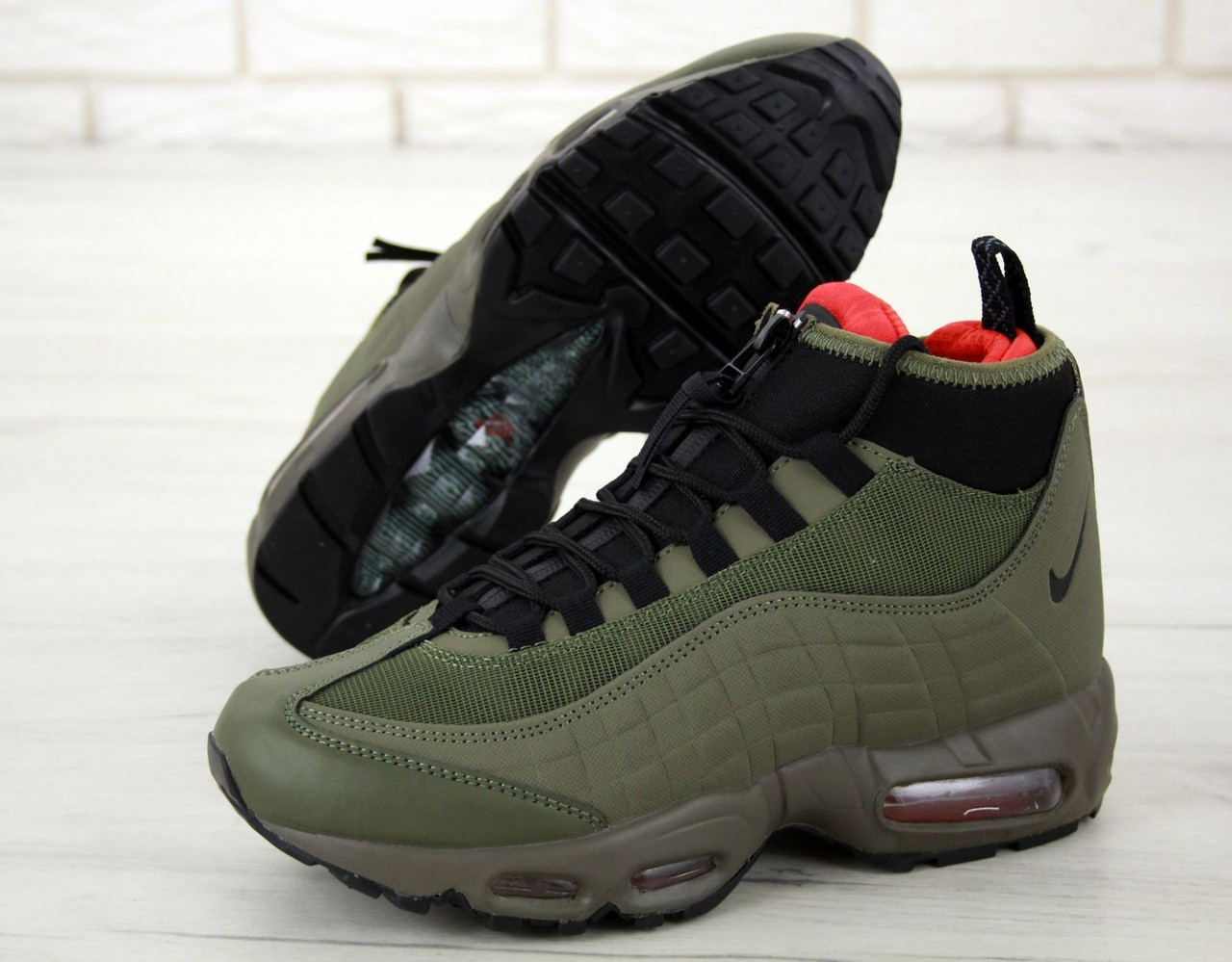 Чоловічі зимові кросівки Nike Air Max 95 Sneakerboot Green зима чоловічі зимові кросівки найк аір макс 95 зима