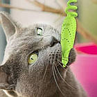 Іграшка (16,5 см) для кішок з м'ятою та паличкою мататабі GiGwi Refillable Catnip / Гумова мишка для котів, фото 3