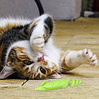 Іграшка (16,5 см) для кішок з м'ятою та паличкою мататабі GiGwi Refillable Catnip / Гумова мишка для котів, фото 5