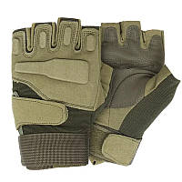 Перчатки тактические с открытыми пальцами SP-Sport BC-8811 размер ХL Оливковый