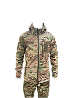 Куртка военная тактическая софт-шел мультикам на флисе демисезонная