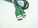 Кабель USB плетений круглий A934 Type C Green, фото 4