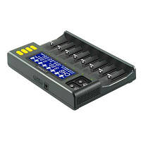 Зарядное устройство для аккумуляторов Liitokala 8 Slots, LCD дисплей, Li-ion/Ni-MH/Ni-Cd/AA/ААA/AAAA/С