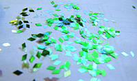 Плівка для ефекту "Бите скло" порізана в колбочках зелена