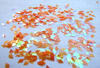 Пленка для эффекта "Битое стекло" порезанная в колбочках оранжевая